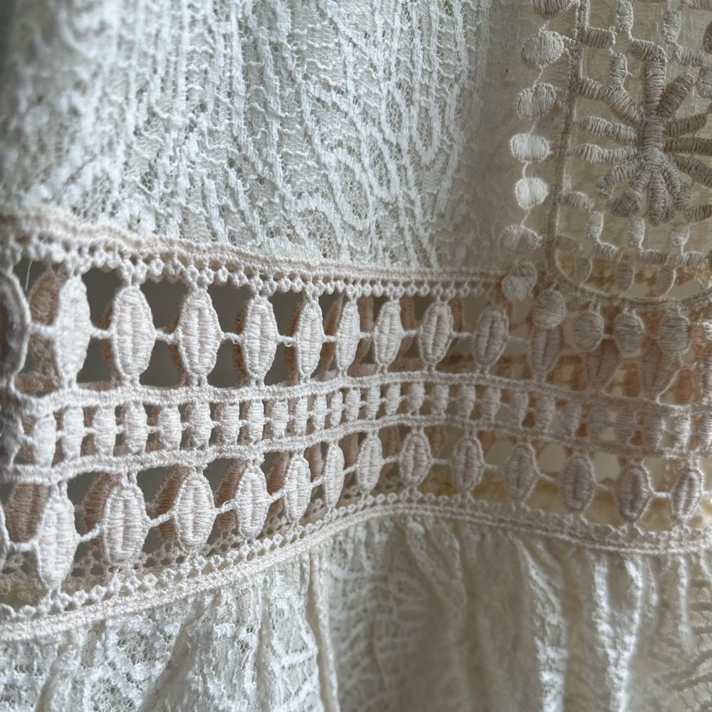 FARM Rio Cream Lace Mini Dress - Picture 2 of 7
